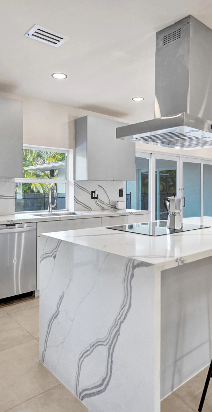 Kitchen remodel completed by Blank Construction in Miami, FL